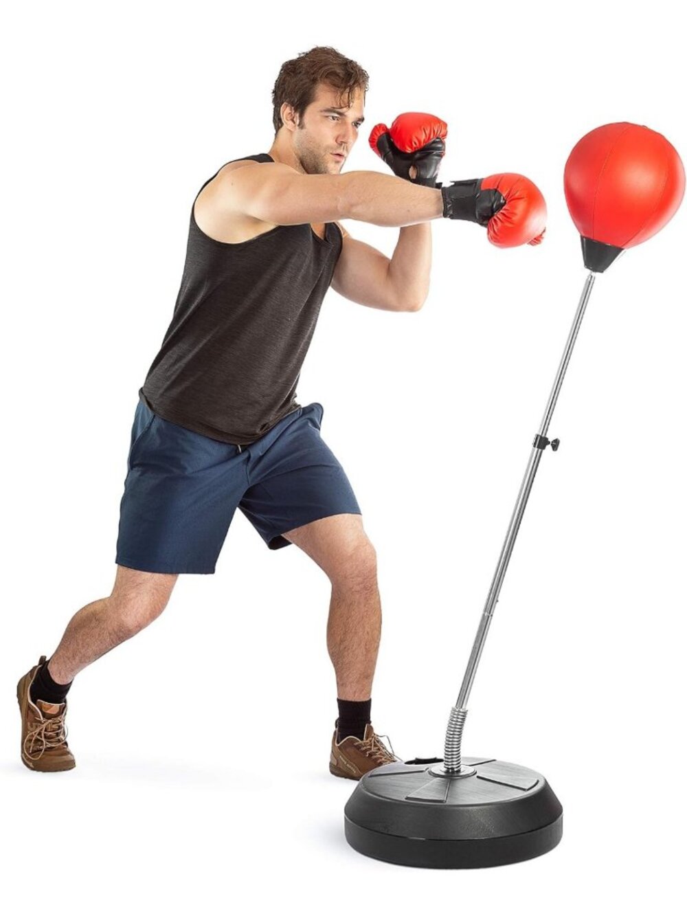 Adjustable Punching Bag with Stand - Speed Training for Teens & Adults, Fitness